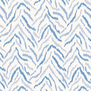 ikat inspired tiger stripes/soft blue/medium