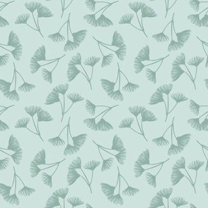 Blossom Love - Light Teal on Sea Glass