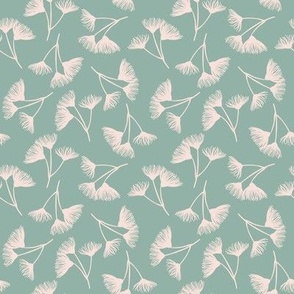 BLossom Love - Blush on Light Teal