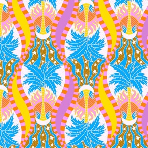 Palm Trees Calm Seas Pattern - Small