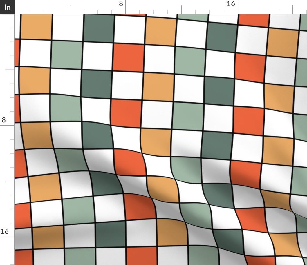 Boho - Colorful Checkerboard Pattern