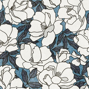 Floribunda (white and navy)