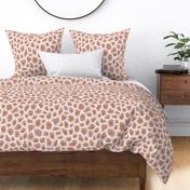 Giraffe Spots / medium scale / boho brown whimsical funny shapes abstract animal pattern