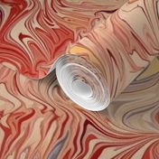 Marbled Paper in Flame
