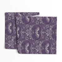 Gothic Lace - Bats - Plum