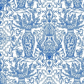 Grandmillennial Chinoiserie (Cobalt Blue)