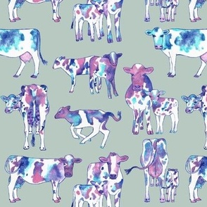 Download Turquoise Cow Print Wallpaper