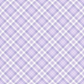 Diagonal Plaid Pattern in Lavender (Small Scale)