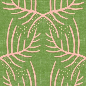 Abstract antlers - pink/green