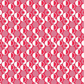 Mid Century Dots_White/Red_Small