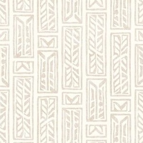 (small scale) Rayleigh Feathers - cream - mud cloth inspired - LAD23