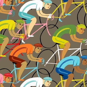 cycling race diverse men // large