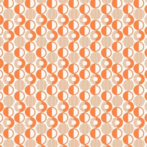 Mid Century Dots_Orange/White_Small