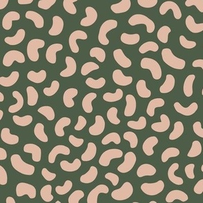 Kitty Toe Beans - Green & Pink Cute Abstract Animal Print