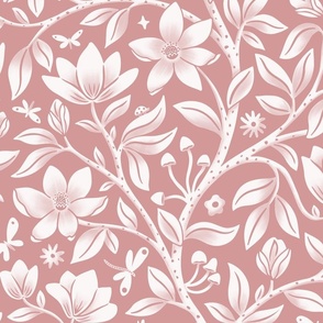 Magical Magnolia Floral, peachy (Jumbo)