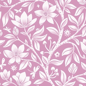 Magical Magnolia Floral, rose pink (Jumbo)