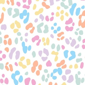 Pastel Leopard Print XL in blue pink yellow orange mint lilac