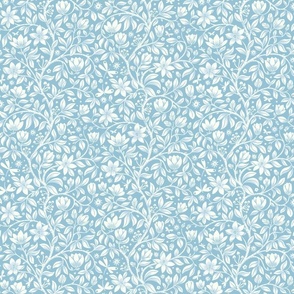 Magical Magnolia Floral, sky blue (Small)