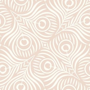 Peacock Twirl (Medium), blush - Animal Print