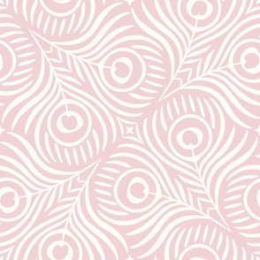 Peacock Twirl (Large), candy pink - Animal Print