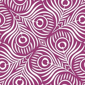 Peacock Twirl (Medium), berry - Animal Print