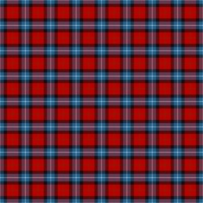 Tiny Scottish Clan Baillie of Polkemette Red Tartan Plaid