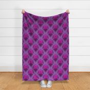 Woodland Animals Damask Purple