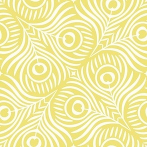 Peacock Twirl (Medium), buttercup - Animal Print