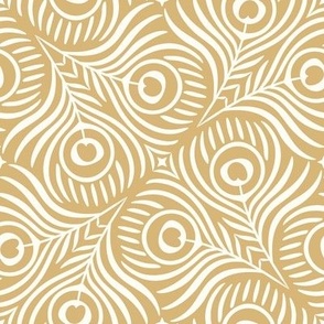 Peacock Twirl (Medium), honey - Animal Print