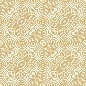 Peacock Twirl (Small), honey - Animal Print