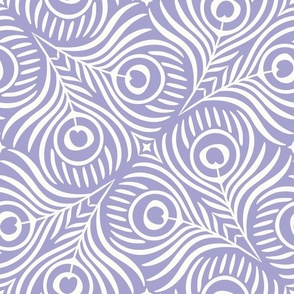 Peacock Twirl (Large), lilac - Animal Print