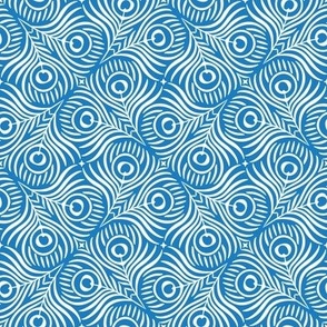 Peacock Twirl (Small), bluebell - Animal Print