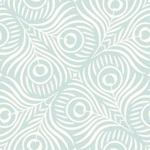 Peacock Twirl (Medium), sea glass - Animal Print