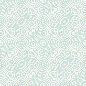 Peacock Twirl (Small), sea glass - Animal Print