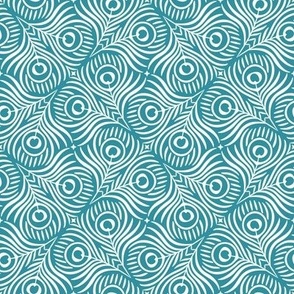 Peacock Twirl (Small), lagoon - Animal Print