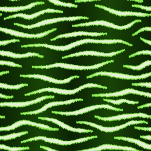 Green neon glow tiger stripes, large scale, great for home decor