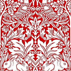 William Morris "Brer rabbit" white on red