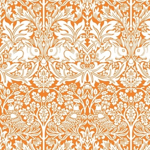 William Morris "Brer rabbit" white on orange