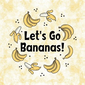 18x18 Panel Let's Go Bananas! for DIY Throw Pillow or Cushion Cover