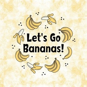 6" Circle Panel Let's Go Bananas! for Embroidery Hoop Projects Quilt Squares