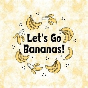 4" Circle Panel Let's Go Bananas! for Embroidery Hoop Projects Quilt Squares Iron On Patches