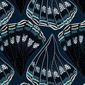 butterfly wings on blue (large)