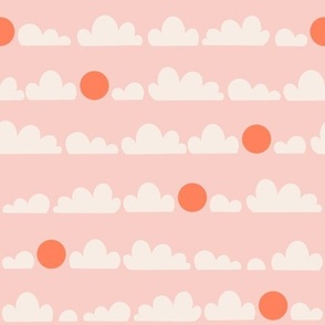 Sunny with a chance of clouds - Pink and Red