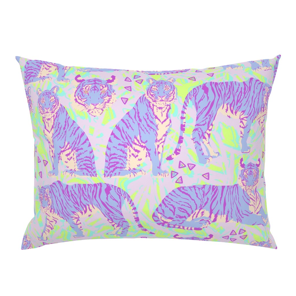 Purple Tigers Abstract Animal Print