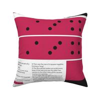 Fuzzy Dice Magenta with Blak Dots