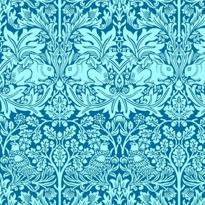 William Morris "Brer rabbit"  Watersprout on Medium Persian Blue