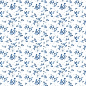 Nativity Monochromatic Blue Pattern