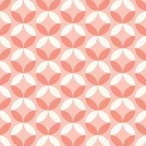 Peach and Cream Mod Abstract Floral