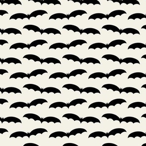 Halloween Bats - Black on White