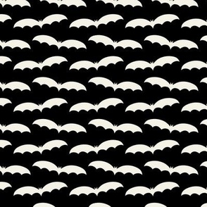 Halloween Bats - White on Black